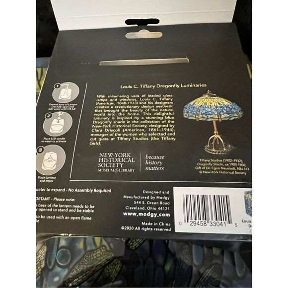 NEW MODGY Reusable LUMINARY LANTERNS  Louis C. Tiffany Dragonfly Luminaries - Picture 2 of 4